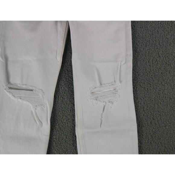 New Re/Done Womens 24 White Jeans Hacienda The Shortie Distressed - Picture 7 of 7